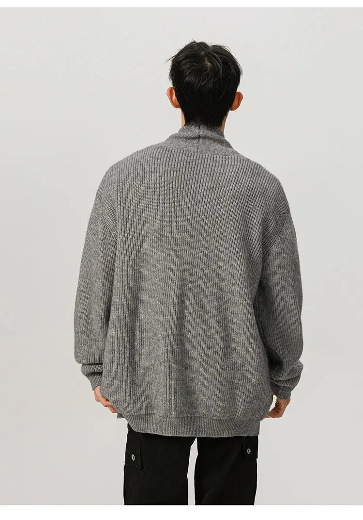 Cardigan Robe Sweater Men Loose Casual Retro Fashion Knitted Cardigan Cloak Coat Streetwear Knitwear Sweater Jacket Street King Limited