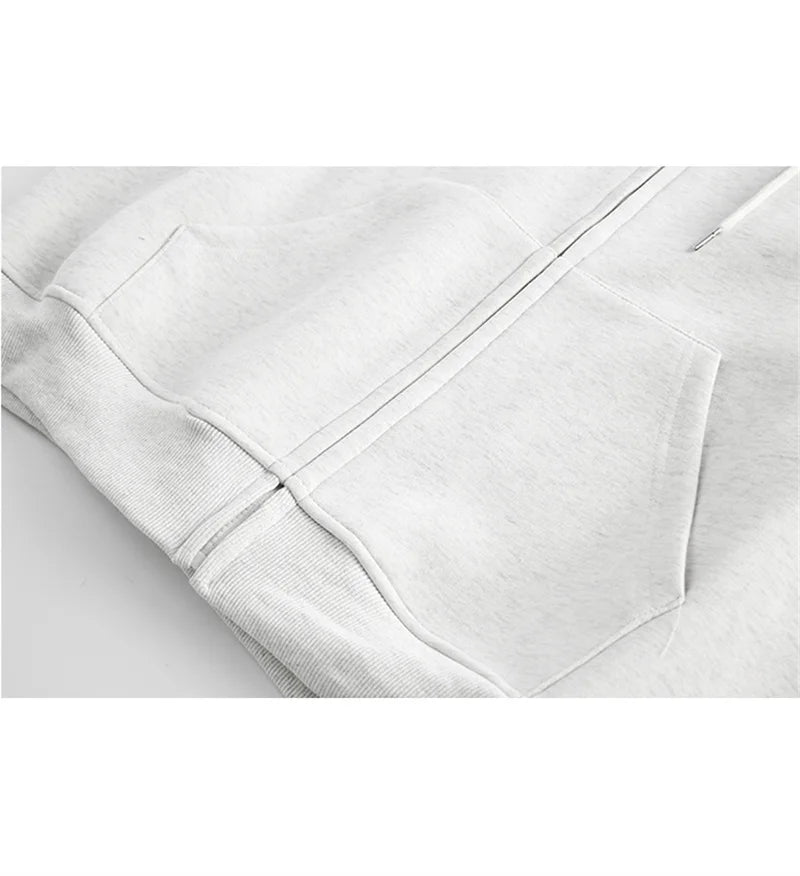 Autumn Oversized Zipper Hoodies For Men New Casual Hooded Cardigan Jackets Streetwear Patchwork Fleece Y2K Hoody Sweatshirts Street King Limited