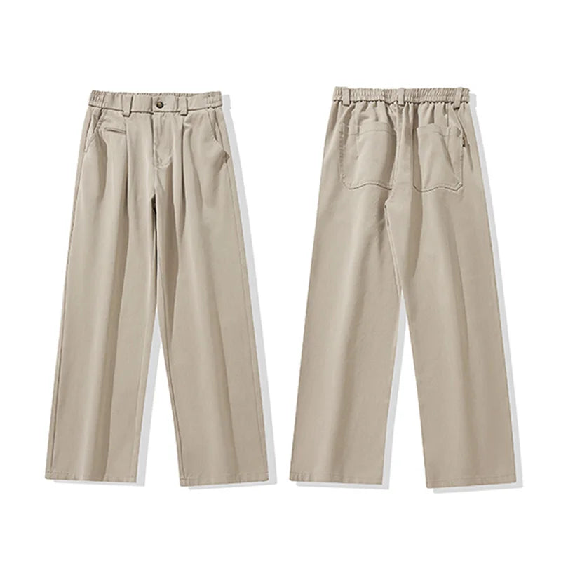 simple casual pants mens spring autumn loose fashion straight wide leg plus size pants cityboy streetwear trousers minimalist street pants