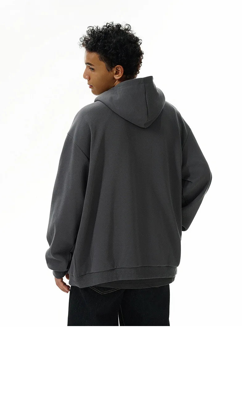 high street men structure line high collar hoodie jacket autumn winter rascal handsome versatile casual zipper coat unisex unique default style 5732