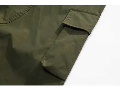 multi pocket mens wide leg straight cargo pants korean fashion track pants male casual loose mopping trousers four seasons unique cargo style 1028