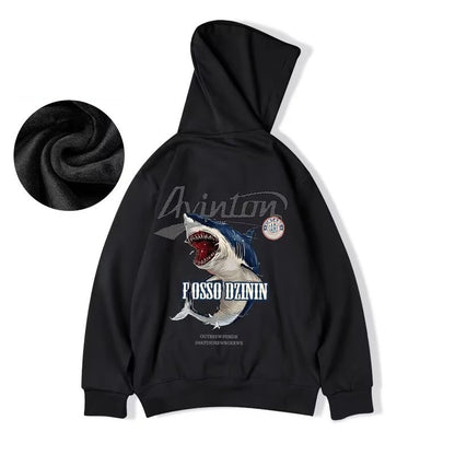 Y2k Streetwear Anime Shark Printed Hoodies For Men Autumn Oversized Baggy Pullovers Sweatshirts Hip Hop Fashion Fleece Hoodie Street King Limited