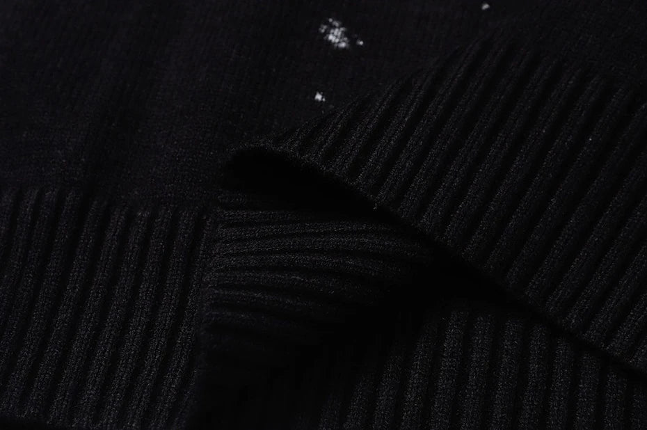 2023 Men Fashion Knitted Sweater Letter Printed Harajuku Oversized Hip Hop Sweaters Fall Winter Loose Jumper Pullovers Street King Limited