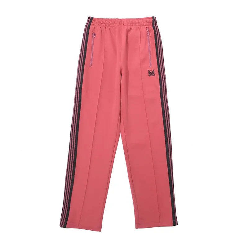 blue pattern embroidery casual motion pants men woman fashion street side edge weaving straight cylinder trousers unique default style 4516