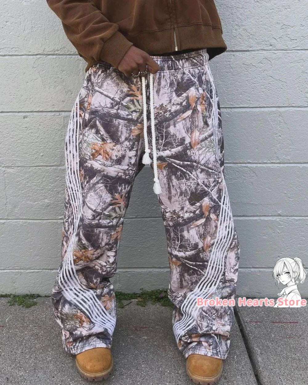 y2k retro camo graphic baggy pants gothic hip hop streetwear sweatpants casual pants womens mens elastic waist jogging trousers unique joggers style 1296