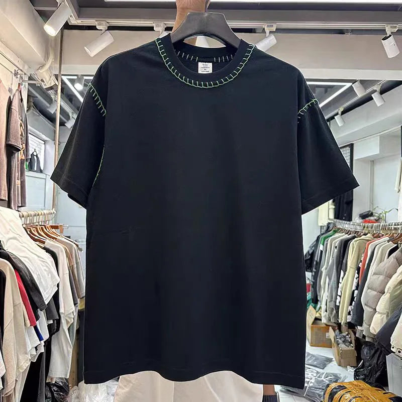 Black White Summer New T Shirts Men Woman Personality Simplicity Mingxian Contrasting Colors Loose Casual Tops Tee Street King Limited