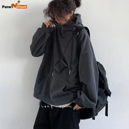 Men Women Winter Fleece Hoodies Korean Style Half Zipper Harajuku Hip Hop Hooded Sweatshirt Street Oversized Couple Pullovers Street King Limited