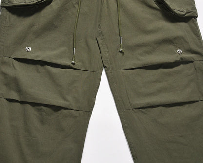y2k high street multi pockets pleated drawstring cargo pants for men straight pantalones hombre baggy trousers oversized unique cargo style 773