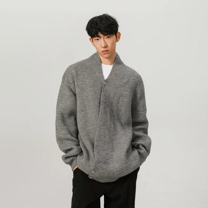 Cardigan Robe Sweater Men Loose Casual Retro Fashion Knitted Cardigan Cloak Coat Streetwear Knitwear Sweater Jacket Street King Limited
