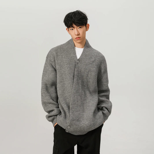 Cardigan Robe Sweater Men Loose Casual Retro Fashion Knitted Cardigan Cloak Coat Streetwear Knitwear Sweater Jacket Street King Limited