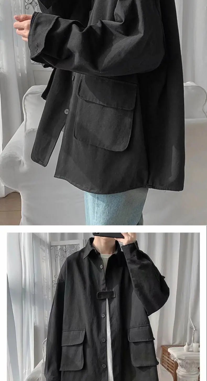 Spring and Autumn Harajuku style jacket men's new loose jacket Korean version of the trendy brand fried street handsome casual Street King Limited