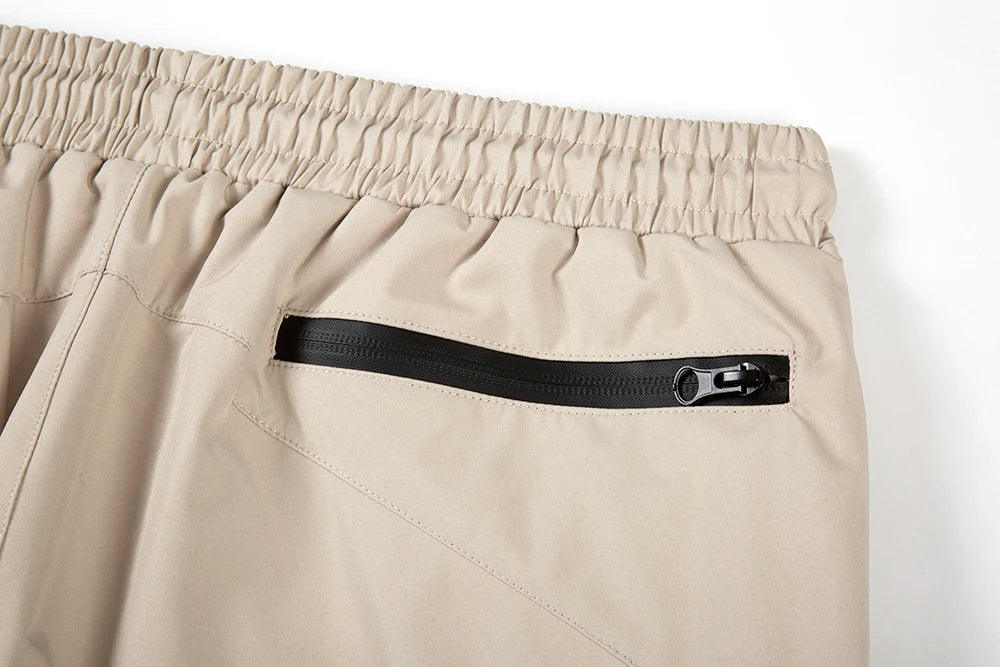 y2k pantalones hombre front two long zipper drawstring trousers unisex vibe style solid baggy cargo pants oversized overalls unique cargo style 632
