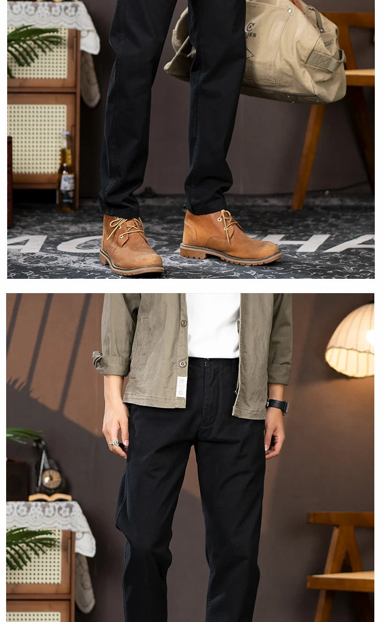 men business casual fashion pure cotton commute pants japanese streetwear amikaji fashion straight cargo pant trouser unique cargo style 1904