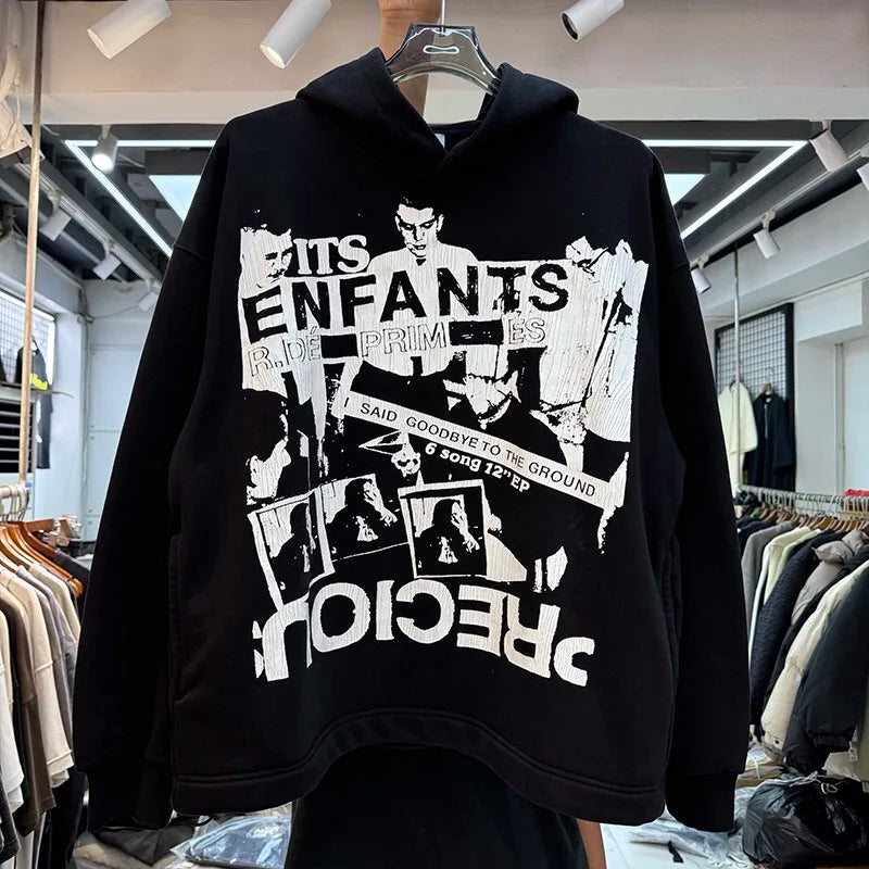 24AW printed hoodie Street King Limited