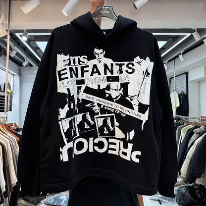 24AW printed hoodie Street King Limited