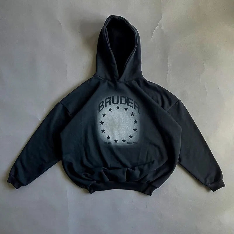 Y2k American Hip-hop Rock Dark Style Oversized Hoodie Men Street Harajuku Retro Casual All-match Zipper Sweatshirt Women Street King Limited