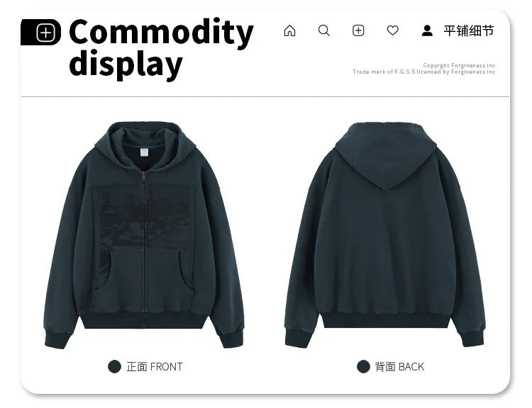 Cloth craft hooded zipper sweater jacket Street King Limited