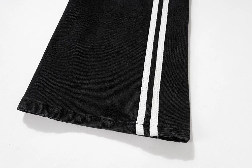 2023 new straw tassel design ripped hole loose denim trousers mens streetwear straight y2k pantalones hombre baggy jeans unique jeans style 665