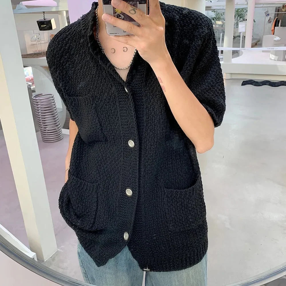 Mens Casual Soft Knitwear Genderless Fashion Personalized Versatile Comfortable Knitted Tops Unisex 2024 Spring Autumn New Street King Limited