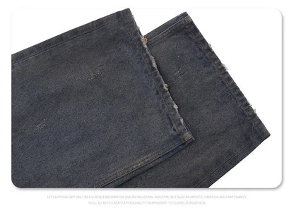 Cut Jeans with a mud-dye knife Street King Limited