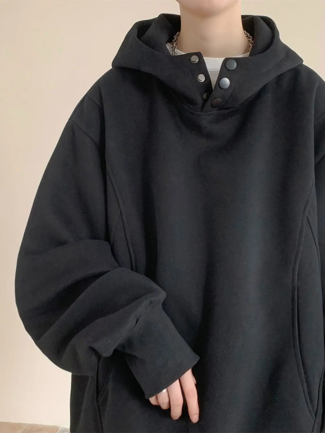 Sweatshirt men trendy autumn and winter American high street design niche heavy breasted hooded jacket plus velvet thickening Street King Limited