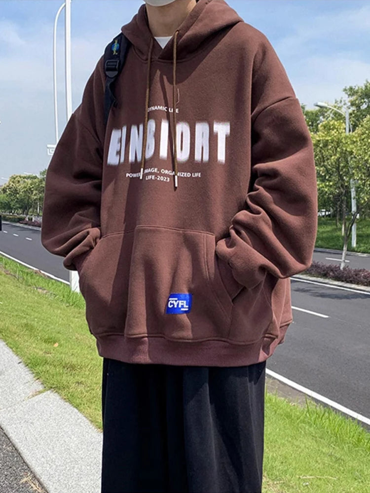 Spring Retro Letter Printed Hoodies Hombre 2024 New Personality Loose Streetwear Pullover Sweatshirts Y2K Fleece Hoodie Clothes Street King Limited