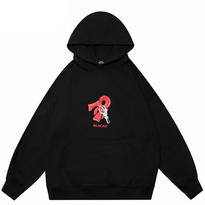 "Rise From Below" Unisex Men Women Streetwear Graphic Hoodie Daulet Apparel