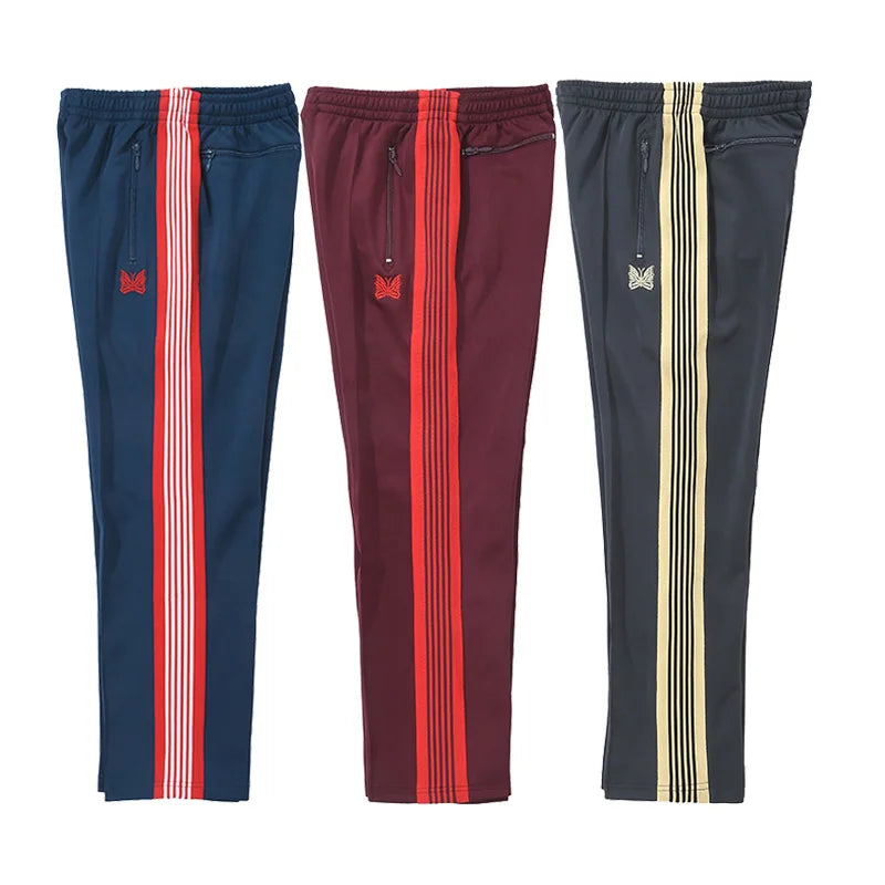 best quality embroidery logo new pants men woman side edge weaving stripe drawstring loose casual grey motion trousers unique default style 4951