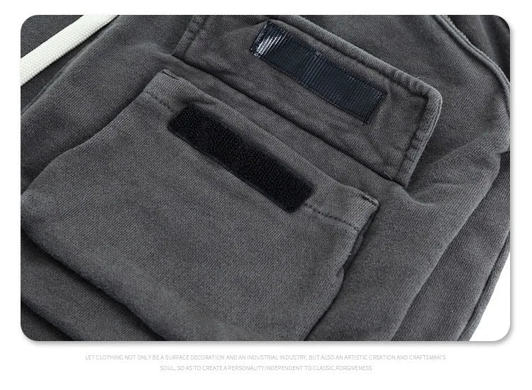 Multi-pocket zipper tactical overalls feature heavyweight shorts Street King Limited