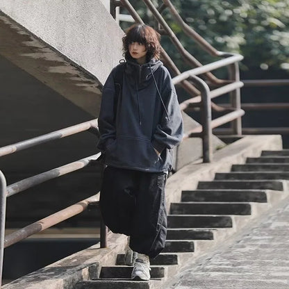 Men Women Winter Fleece Hoodies Korean Style Half Zipper Harajuku Hip Hop Hooded Sweatshirt Street Oversized Couple Pullovers Street King Limited