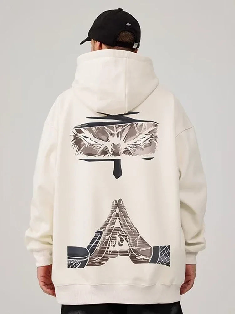 Funny Anime Ninja Mudra Graphic Printed Hoodies For Men Hip Hop Streetwear Pullovers Hooded Sweatshirts Y2K Goth Fashion Hoody Street King Limited