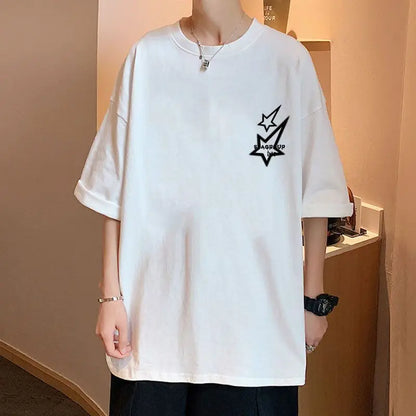 American retro star fashion brand pure cotton short-sleeved T-shirt for men and women summer loose ins trend half-sleeved shirts Street King Limited