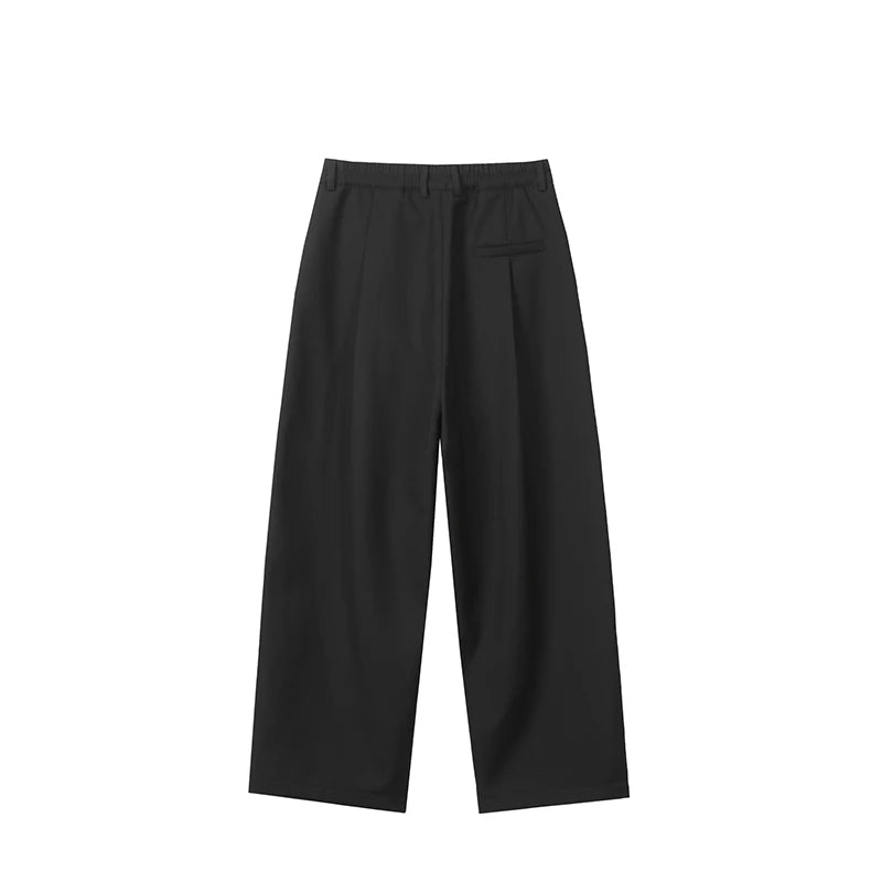 autumn winter plus velvet casual trouser men fashion loose thicken straight suit pant office man trousers minimalist street pants