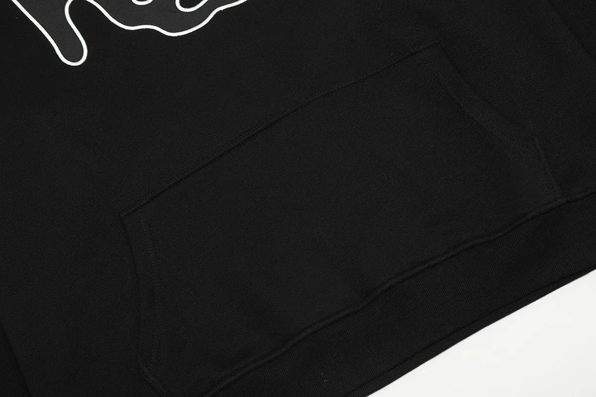 Harajuku Logo Embroidery Thick Fleece Hooded Hoodies for Men and Women Pullover Baggy Casual Sweatshirts Oversized Loose Hoody Street King Limited