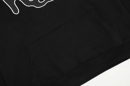 Harajuku Logo Embroidery Thick Fleece Hooded Hoodies for Men and Women Pullover Baggy Casual Sweatshirts Oversized Loose Hoody Street King Limited