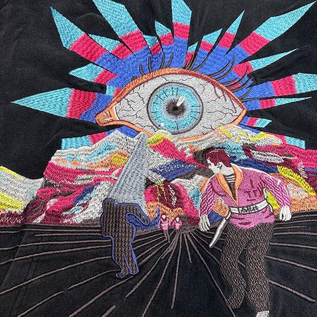 Autumn and winter 2024 new all-seeing eye embroidered hoodie Street King Limited