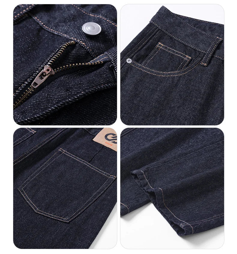classic primary color jeans mens loose casual straight cleanfit fashion denim jeans pants man streetwear jeans trousers unique jeans style 1859