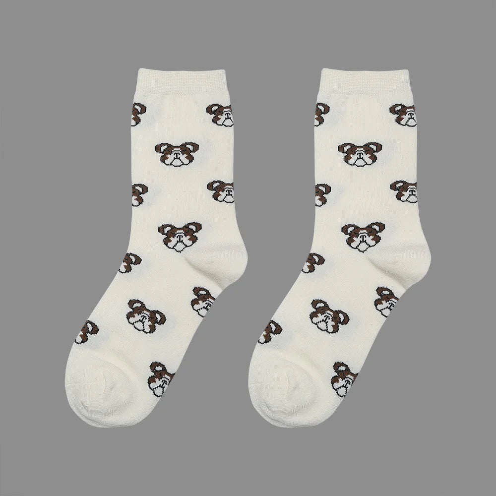 New Novelty Men embroidered Duck Tiger Street Skateboard Harajuku Athlete Socks Parkour Street Cotton Hip Hop one size 22CM a707 Street King Limited