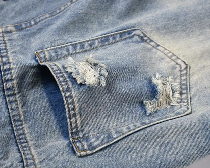 mens high street denim jean pants new casual blue slim ripped holes straight zipper jeans trousers hip hop streetwear joggers unique joggers style 5248