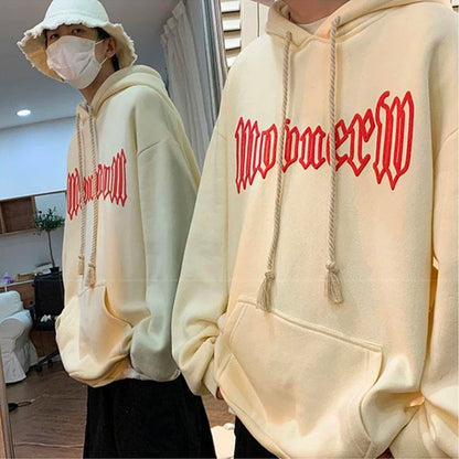 Autumn Vintage Gothic Letter Foam Printed Hooded Sweatshirts Hombre Casual Streetwear Hip Hop Hoodies Y2K Pullover Baggy Hoody Street King Limited