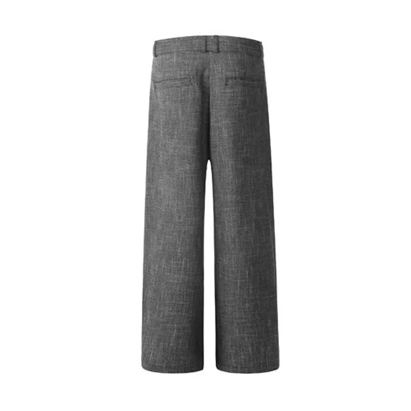 men women streetwear fashion loose casual belt wide leg suit pant boyfriend straight trousers baggy pants unique default style 2239