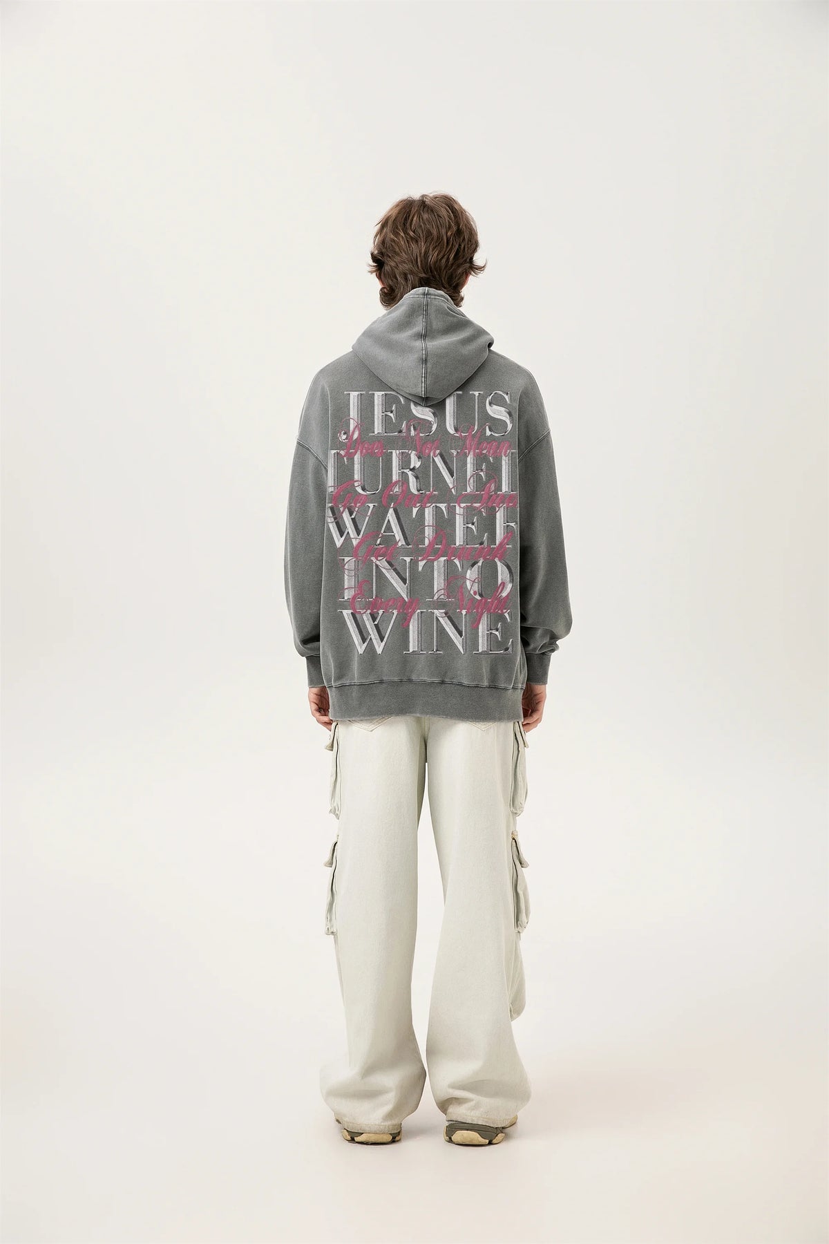 24ss Vintage SM Brand Fashion Washed Distressed stir fried salt high gram heavy vintage looped hoodie hooded sweatshirt Street King Limited