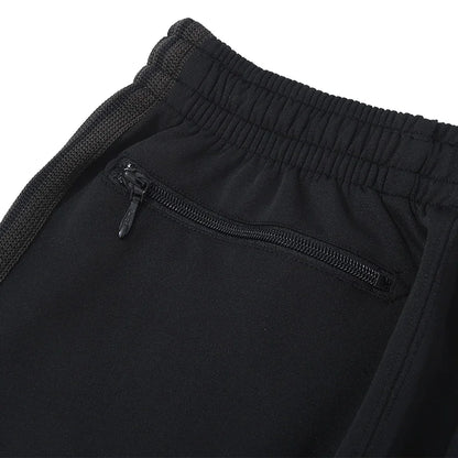 black new sweatpants pants men woman zipper drawstring embroidery side edge weaving stripe straight cylinder trousers casual joggers