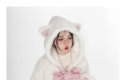 Harajuku Sweet Thicknecked Bow College Coat Woman Zip Up Hoodie Sailor Suit Plush Hoodies Women 2023 Streetwear Goth Y2k Clothes Street King Limited