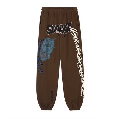 new 2023 hot luxury men classic fragment utopia coffee sunrise comfortable cotton parkour sweat casual pants sweatpants 676 casual joggers