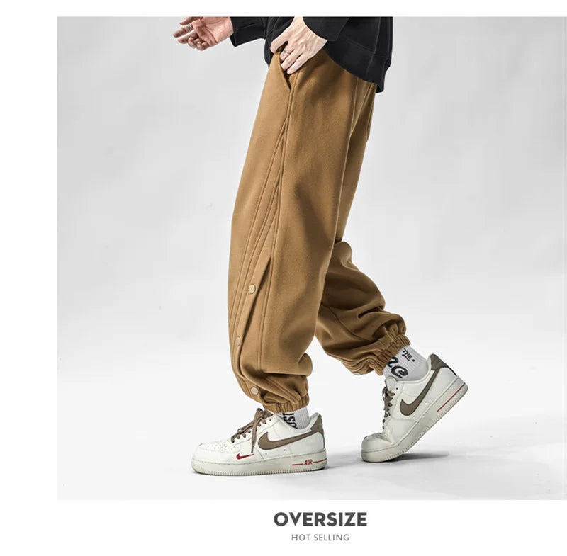autumn casual joggers sports pants mens high street baggy breasted trousers 2024 new harajuku fashion y2k gym sweatpants unique joggers style 11