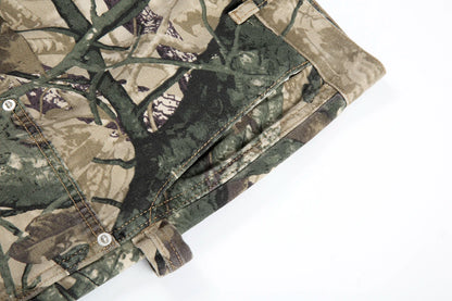 High Street Leaf Camouflage Logging Pants for Men Straight Patchwork Baggy Jeans Cargos Y2k Pantalones Hombre Oversized Trousers Street King Limited