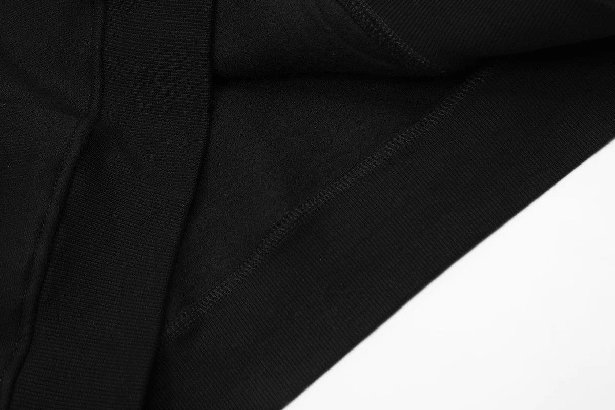 Harajuku Logo Embroidery Thick Fleece Hooded Hoodies for Men and Women Pullover Baggy Casual Sweatshirts Oversized Loose Hoody Street King Limited