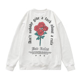 "Fallen Roses" Unisex Men Women Streetwear Graphic Sweatshirt Daulet Apparel