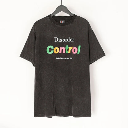 Saint T-shirt Summer Men Woman High Quality Street Hip Hop Chaopai Lovers Loose Casual O-Neck Wash Top Tees Street King Limited
